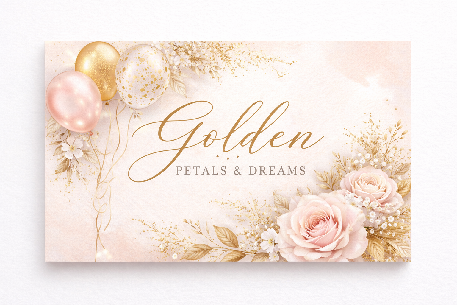 Golden Petals & Dreams Banner